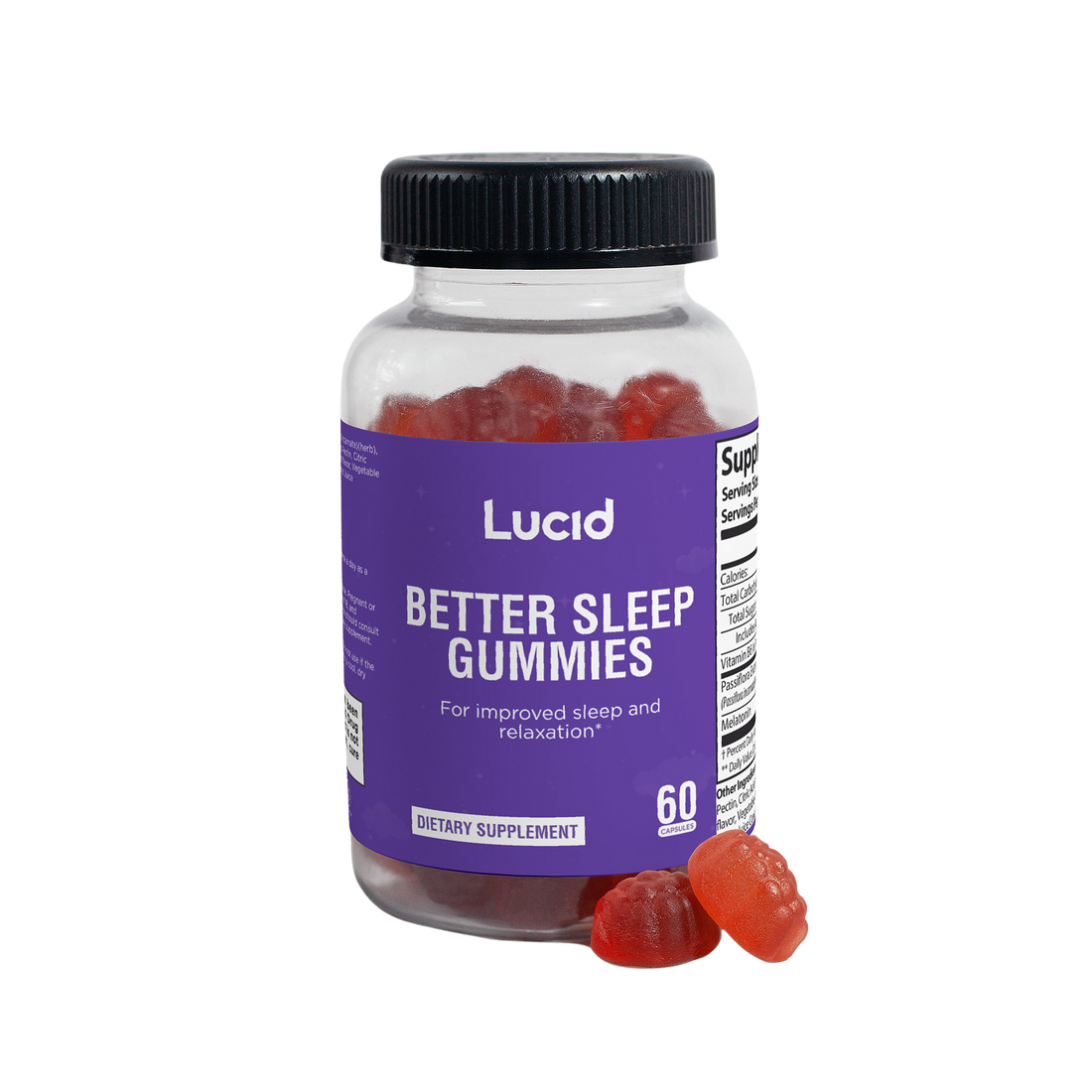 Lucid Vegan Sleep Well Gummies for Better Sleep - 60ct