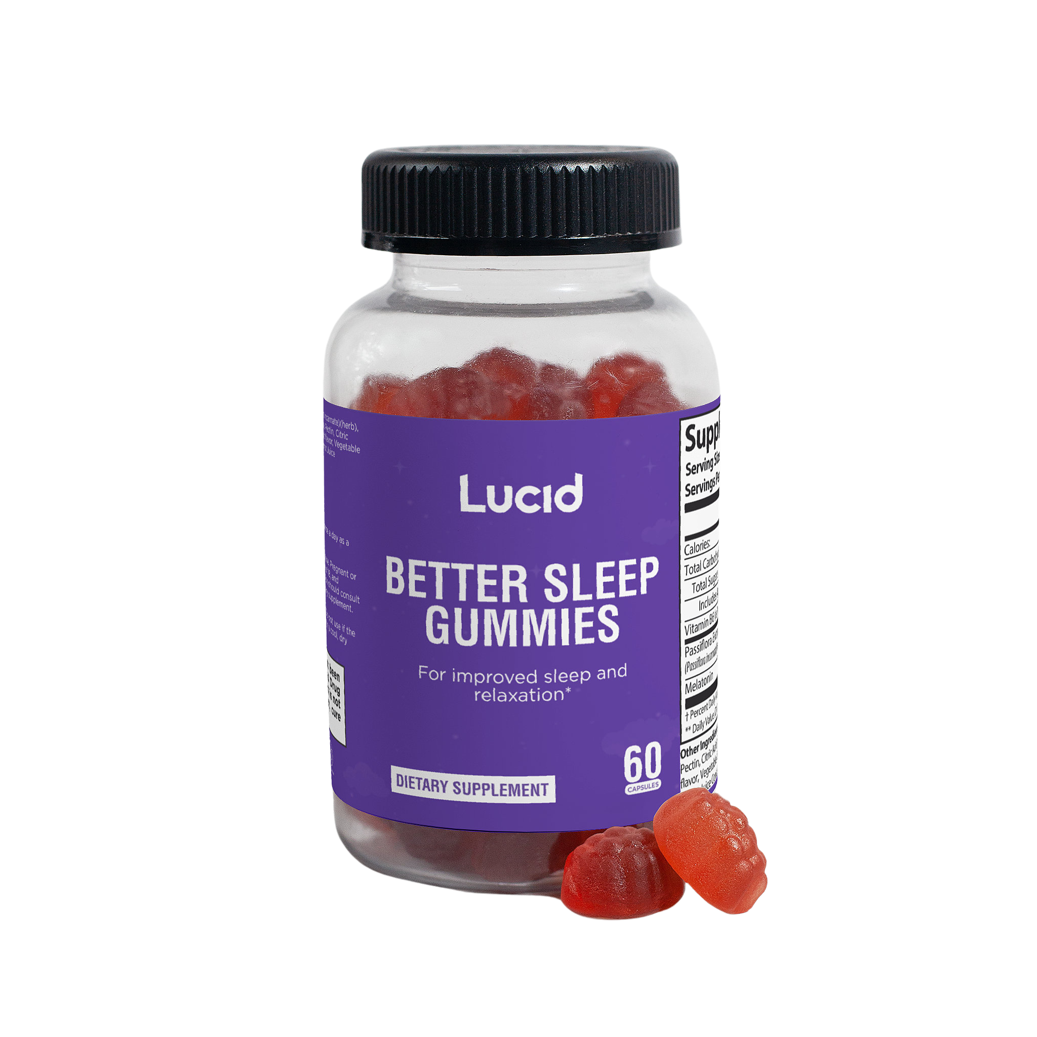 Lucid Vegan Sleep Well Gummies for Better Sleep - 60ct