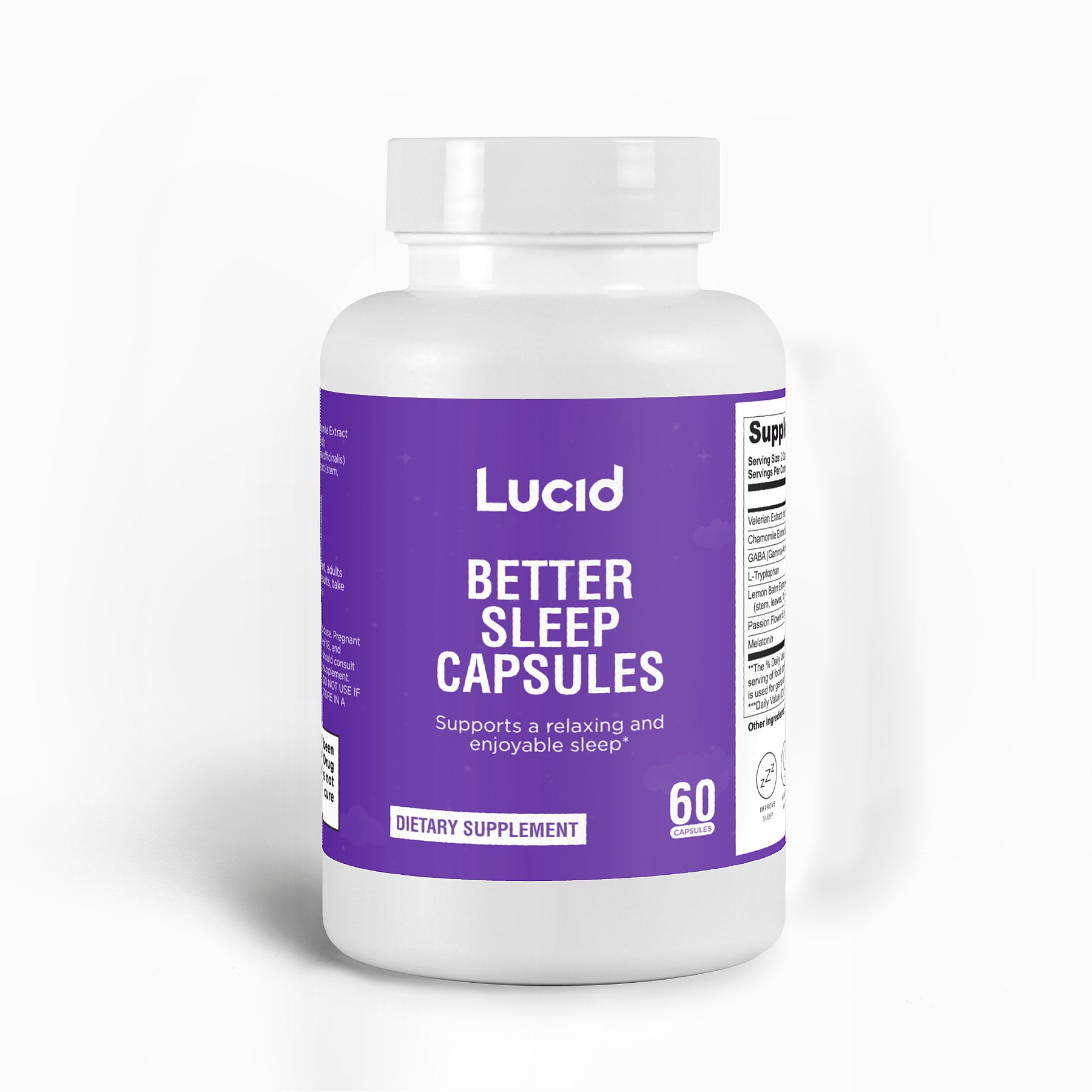 Lucid Sleep Formula Capsules for Better Sleep (Non-GMO) - 60ct