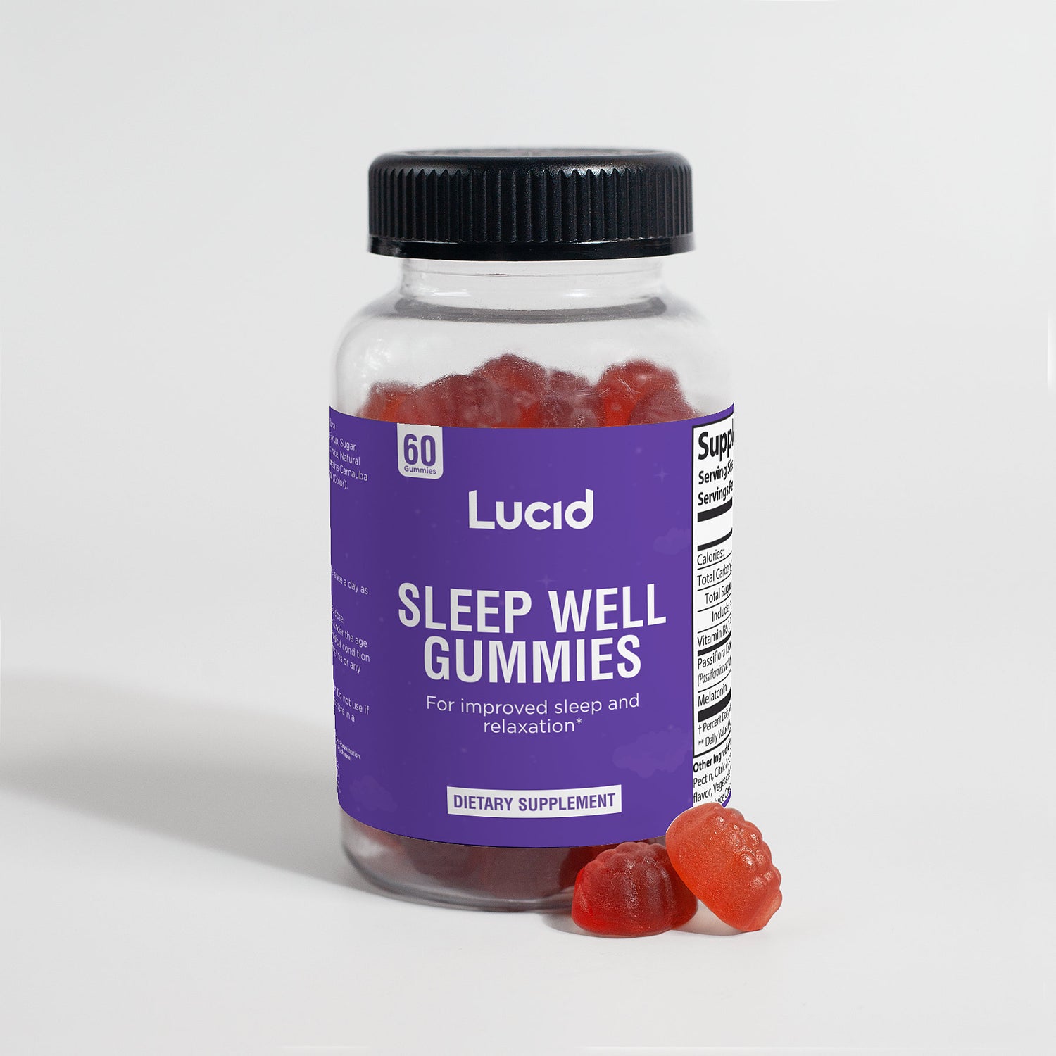 Lucid Vegan Sleep Well Gummies for Better Sleep - 60ct