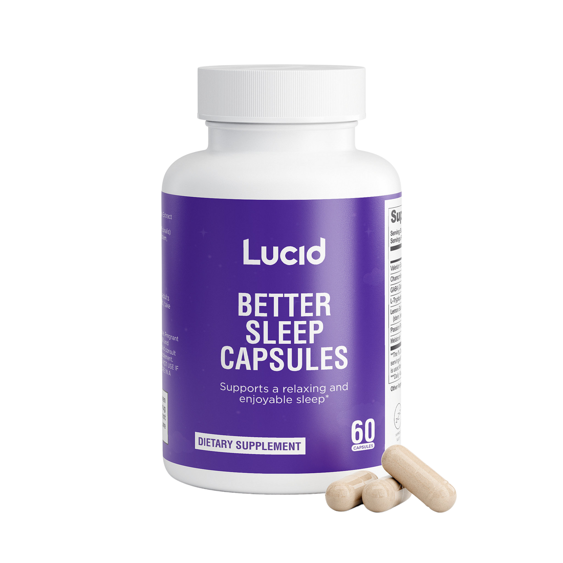 Lucid Sleep Formula Capsules for Better Sleep (Non-GMO) - 60ct